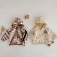 ราคา เวอร์ชั่นเกาหลี อิน ฤดูใบไม้ร่วงเสื้อผ้าเด็กแจ็คเก็ตกลางเด็กเล็กชายหญิง ยู นิสซ์ ลายซิปคาร์ดิแกนคลุมด้วยผ้าแขนยาว (42805420903)
