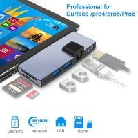 ราคา พอร์ตอีเธอร์เน็ต Microsoft Surface Pro 4/5/6 100Mbps, 4K HDMI, พอร์ต USB 3.0 2 พอร์ต, อะแดปเตอร์ฮับอลูมิเนียม SD/TF Card USB 3.0 (49260094491)