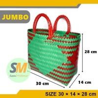 ราคา กระเป๋าสานพลาสติก จัมโบ้ กระจก / กระเป๋าช้อปปิ้งขนาดใหญ่ / กระเป๋าของที่ระลึก / ถุงของขวัญพัสดุสําหรับฉลอง (44759079632)