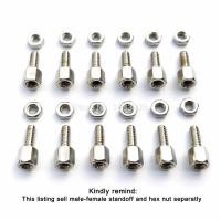 ราคา 25X ทองเหลือง #4-40x5 + 7 MF ชาย-หญิง Hex กระบอก Standoff Spacer สกรู Bolt Jackscrew Nut สําหรับเมนบอร์ด VGA DB9 DVI COM พอร์ต (55208666194)
