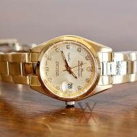 ราคา นาฬิกาข้อมือ ผู้หญิง OP (Olym Pianus) รุ่น 8934L29-404E SPORTMASTER Sapphire Quartz (หน้าทอง-เรือนทอง) (28305060181)
