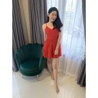 ราคา used-ชุดสายเดรสสายเดี่ยวสีแดง (7155717860)