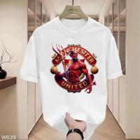 ราคา เสื้อยืดแขนสั้นผ้าฝ้ายแท้คอกลมสโมสรฟุตบอลแมนยู (แมนยู) ลายโลโก้ระบายอากาศต้านเชื้อแบคทีเรีย! (29280491564)