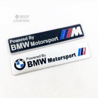 ราคา 1 x อลูมิเนียม BMW Motorsport โลโก้รถ Auto ตกแต่งด้านข้าง Fender ด้านหลังป้ายสัญลักษณ์สติกเกอร์รูปลอก BMW (49653432348)