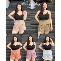 ราคา กางเกงขาสั้นเอวสูง กระเป๋าเก๋ ไซส์ใหญ่ (มีโค้ตลดทักมาค่ะ)​ (8607836938)