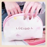 ราคา Lucido-L Cosmetic Bag กระเป๋า ใส่เครื่องสำอาง สีขาวนวลลายขนนกสุดหรูหรา ดีไซด์ทรงพัด (8466307675)