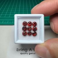 ราคา โกเมน (garnet) ขนาด 4.0 มม. พลอยโกเมน สีแดงสวย เจียระไนเหลี่ยมสวย พลอยไม่มีตำหนิไฟเต็ม (17288720707)