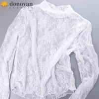 ราคา เสื้อลูกไม้แขนยาว ตาข่ายปักลายดอกไม้ สไตล์แฟชันฝรั่งเศสสำหรับผู้หญิง (47159496157)