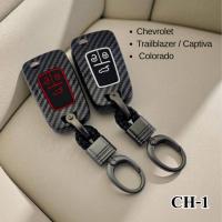 ราคา Chevrolet Captiva Colorado Trailblazer เคสกุญแจรถยนต์ ลายเคฟล่า+ปุ่มซิลิโคน (42061733218)