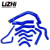 ราคา LIZHI RACING - 10PC Blue Silicone Radiator Hose Kit for Nissan Silvia 200SX 240SX S13 S14 S15 SR20D (57106620417)