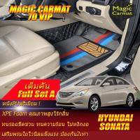ราคา Hyundai Sonata 2011-2015 Full Set A (เต็มคันรวมถาดท้ายรถแบบ A) พรมรถยนต์ Hyundai Sonata พรม7D VIP Magic Carmat (11639777856)