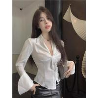 ราคา เสื้อเชิ้ตสีขาว Slim-Fit แขนยาวสำหรับผู้หญิง สไตล์เกาหลี สวมใส่สบายและสง่างาม (41120289464)