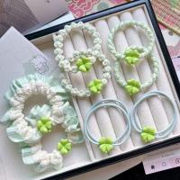 ราคา 010幸运四叶草春系绿色发圈组合少女马尾情侣发绳闺蜜甜美发饰4.1JG010 Lucky Four-Leaf Clover Spr Series Green Hair Tie Set for Girls, Ponytail Couple Hair Rope, Sweet Hair Accessory (53808076870)