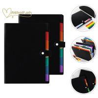 ราคา ATHALF A4 Classification File Bag, Desktop Organizer โฟลเดอร์ PP สีสันสดใส 7 ช่อง, หนังสือเปรียบเทียบข้อมูล Multi-layer Rainbow Folder (58056988463)