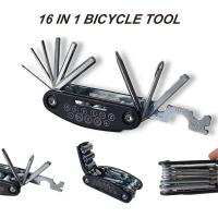 ราคา ประแจช็อตจักรยานครบชุด 16 IN 1 อเนกประสงค์ Universal L กุญแจเครื่องมือจักรยานพับ BMX เด็กผู้ใหญ่ (53753106078)
