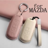 ราคา PU เคสกุญแจรถ Mazda สําหรับ Mazda2 / Mazda3 / cx-5 / cx-3 / skyactiv เคสกุญแจรีโมทรถยนต์ 2 3 ปุ่ม สําหรับ mazda mazda2 mazda3 SKYACTIV cx3 cx5 (28729877411)