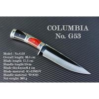 ราคา มีดหั่นสเต็กCOLUMBIA รุ่น G53ด้ามจับแกะลายคลาสสิค ไม้สองสีอย่างดี พร้อมซองไนลอน (4545398292)