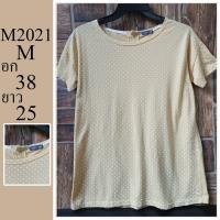 ราคา เสื้อยืด แบรนด์ญี่ปุ่น มือสอง ไซส์ M อก 38 ยาว 25 รหัส M2021 (53358352408)