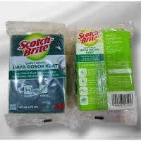 ราคา HIJAU Scoth Brite ฟองน้ําล้างจานพลังขัดที่แข็งแกร่ง 3M สีเขียว (44480695551)
