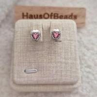 ราคา ️ NEW ของแท้ 100% พร้อมกล่อง+ถุง ️ Pink Heart Stud Earrings (57459070663)