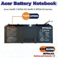 ราคา (ประกัน 1 ปี) Battery Notebook แบตเตอรี่โน๊ตบุ๊ก Compatible Acer รุ่น Swift 1 SF114-32 Swift 5 SF514-51 S13 AP15O5L (8531758313)