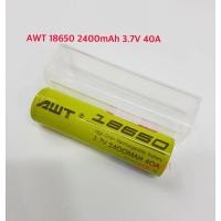 ราคา AWT IMR18650 2400mAh 3.7V 40A 1ก้อน ของแท้ (6752338617)