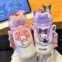 ราคา น่ารัก ซานริโอ ชุดครอบครัวโบว์นักเรียนกระติกน้ําร้อนถ้วยเด็กคู่ดื่มปรับถ้วยเชือกถ้วยดื่ม (51654211593)