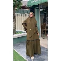ราคา ชุดเดรสอิสลามผ้าสลาฟ พร้อมผ้าคลุมเข้าชุด (43160312451)