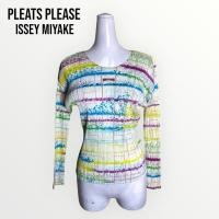 ราคา Pleats Please Issey Miyake เสื้อคอกลมแขนยาวอัดพลีส (26851953659)