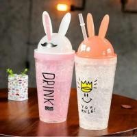 ราคา แก้วพลาสติกเก็บความเย็นได้2-4ชม. รูปกระต่ายสุดน่ารัก ลิมิตเต็ทเอดิชั่น สีชมพู ขนาด480ml (4952134877)