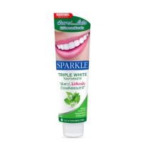 ราคา ยาสีฟัน Sparkle Toothpaste Triple White 100g. ยาสีฟัน Sparkle Triple White ขนาด 100 กรัม (47407833807)