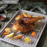 ราคา CHEFMADE ถาดอบ Oblong แบบไม่ติดขนาด 13 นิ้ว | ชุดกระทะ Cook & Carry พร้อมตะแกรง| ตู้นิรภัยเครื่องล้างจาน ถาดย่างและอบ ถาดอบอเนกประสงค์ (58155665350)