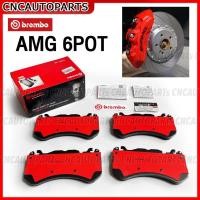 ราคา BREMBO ผ้าเบรคหน้า Mercedes Benz AMG 6POTs C63 W204 / AMG 6POT E63 W212 W218 C205 63AMG, ปี12on เกรด CERAMIC / BLACK (18384151103)