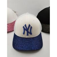 ราคา ของแท้ นำเข้าจากเกาหลี หมวก New York หมวก NY MLB YANKEES รหัส 32CPM5741 ขาวปักน้ำเงิน กลิตเตอร์ (6979510951)