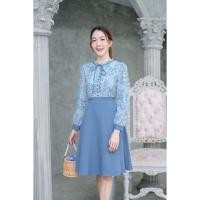ราคา ชุดเดรสภาวิ Phawi สีฟ้าคราม (21646019965)