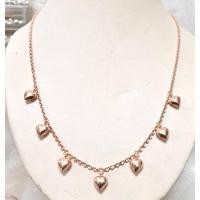 ราคา สร้อยคอนากแท้ห้อยหัวใจระย้า หนัก 1 บาท (49408831526)