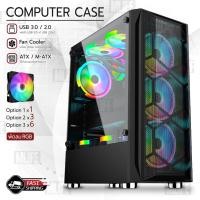 ราคา MLIFE - ประกัน 1 ปี – เคสคอมพิวเตอร์ + พัดลม RGB เคสคอม เคส PC เคสเกมมิ่ง สีดำ สีขาว พัดลมคอม ATX M-ATX Gaming Case CPU (20088634125)