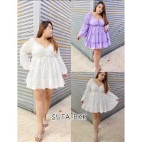 ราคา เดรสญาญ่า เดรสญาญ่าสาวอวบ เดรสสาวอวบ เสื้อผ้าสาวอวบ (10736489474)