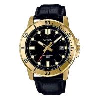 ราคา CASIO Standard รุ่น MTP-VD01GL-1EVUDF สายหนัง สีดำ ขอบทอง สินค้าใหม่ ของเเท้ รับประกันศูนย์ CMG (1208479314)