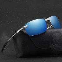 ราคา Classic Metal Men Polarized Sunglasses Fashion Driving Fishing Half Frame Retro Sun Glasses Luxury Brand Designer Eyewea (45300350740)