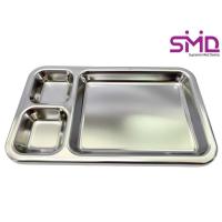 ราคา ถาดล้างแผล 3 หลุม (Dressing Tray) ยี่ห้อ MAGNATE สแตนเลสคุณภาพ เกรด 304 (44104371416)