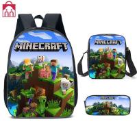 ราคา Minecraft ใหม่Minecraftกระเป๋านักเรียนสำหรับนักเรียนประถมและมัธยมกระเป๋าเป้สะพายหลังสำหรับเด็ก EZQL (23388229267)