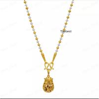 ราคา ของแท้ที่นี่ สร้อยคอพร้อมจี้ถุงทองนพเก้า ไม่ลอกไม่ดำ สร้อยคอถุงทองนพเก้า มีทับทิมด้านในN-02 (6046430768)