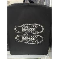 ราคา กล่องผ้าลายรองเท้าสีดำ ขนาด 50x55 สูง 50 cm สามารถใส่รองเท้าสูงสุด 20 คู่มีซิปรอบ สีดำสุดเท่ สกรีนลายรองเท้าสวยงาม (19951190232)