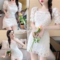 ราคา Daisy Dress สินค้าพร้อมส่ง เซ็ต2ชิ้น มินิเดรสสีขาว ผ้าลูกไม้ ปักดอกเดซี่ แขนตุ๊กตา มินิเดรสลายดอกไม้กระโปรง งานป้ายypy (21385342045)