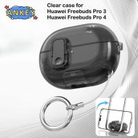 ราคา Clear Case for Huawei Freebuds Pro 3 / Pro 4 Earphone Protective Case Switch Lock Design Wireless Bluetooth Headset Silicone TPU Case Cover with Hook Accessories (58006518730)