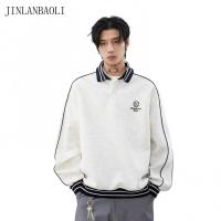 ราคา โปโล เสื้อฮู้ดคอปกสําหรับผู้ชายและผู้หญิงเสื้อคู่รักทรงหลวม (40712894777)