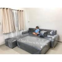 ราคา โซฟาชุดตัวแอล230cm+ที่วาง 120*60 ขานอนได้ เลือกสีมุมแอลได้ แถมหมอนอิง 4 ใบ สตูล2ตัว ` (27480793367)