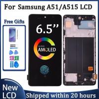ราคา SAMSUNG 6.5 AMOLEDจอแสดงผลสําหรับSamsung Galaxy A51 A515 A515FจอแสดงผลLcd Touch Screen Digitizerพร้อมลายนิ้วมือเปลี่ยน (48507744334)