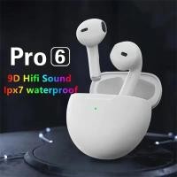 ราคา หูฟังบลูทูธไร้สาย Pro 6 พร้อมไมค์, หูฟังอินเอียร์ขนาดเล็กน้ําหนักเบา, กล่องชาร์จ, ระบบเสียงสเตอริโอ, ควบคุมแบบสัมผัส, จับคู่อัตโนมัติ, สัญญาณเสถียร (49407426698)
